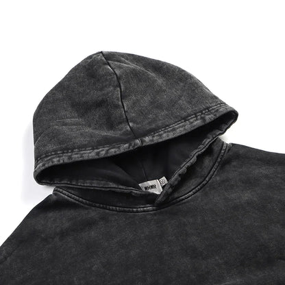 Hit Me Hard and Soft Washed Hoodies Vintage Cotton Hooded Pullover Men's Women's Loose Casual Gothic Sweatshirts Y2K Coat Unisex