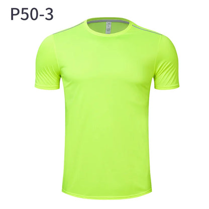 Men Women Quick Dry Short Sleeve Sport T Shirt Gym Jerseys Fitness Shirt Trainer Running T-Shirt Teenager Breathable Sportswears