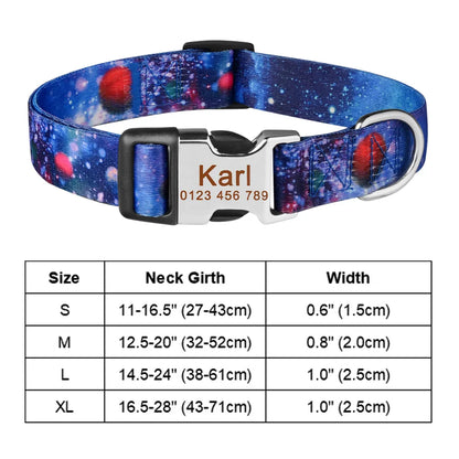Personalized Dog Collar Custom Engraved Name ID Tag Nameplate Adjustable Small Large Medium Puppy Pet Dogs Collars