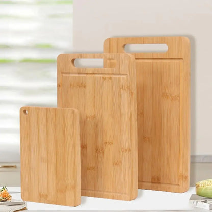 Bamboo Cutting Board – Double Sided Kitchen Cutting Board | Thick Durable Wood Chopping Block