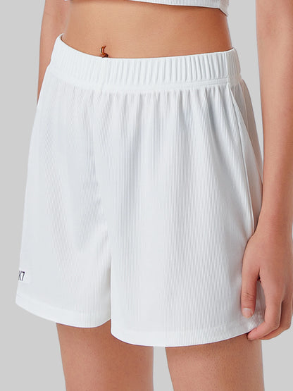 Casual Shorts Women 2024 New Summer Simple Comfortable Elastic Waist Cool Breathable Solid Color Casual Sports Five Quarter Pant