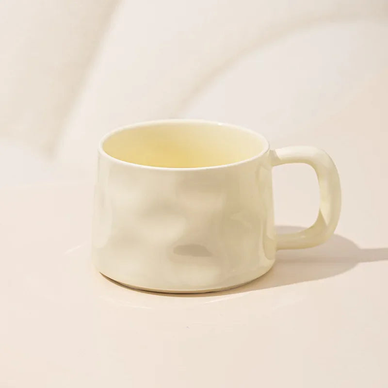 Ceramic Coffee Mug - Breakfast Coffee Cup with Saucer | Eco Friendly Modern Style