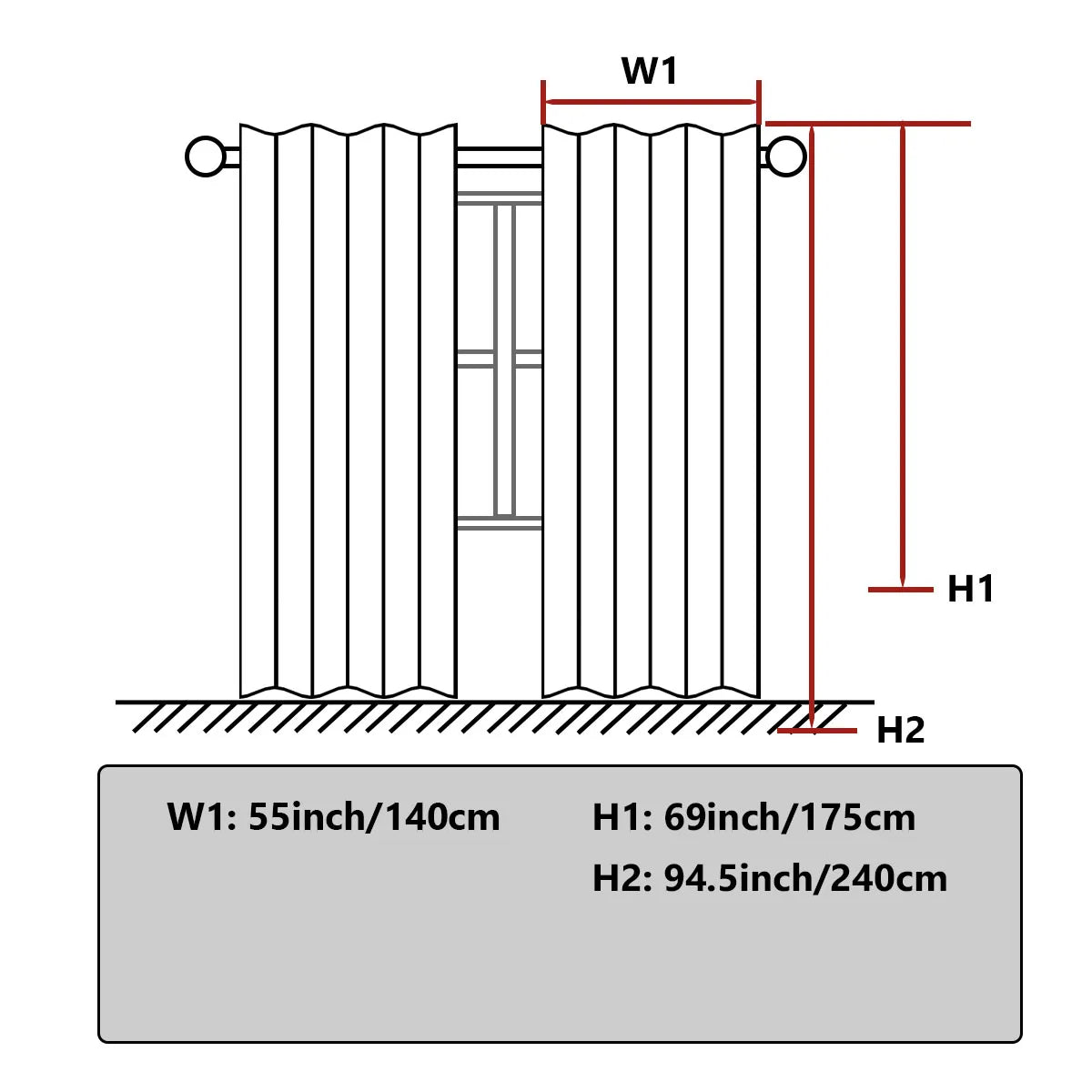 Thermal Insulation Curtains - Thickened Cotton Window Drapes for Bedroom & Living Room