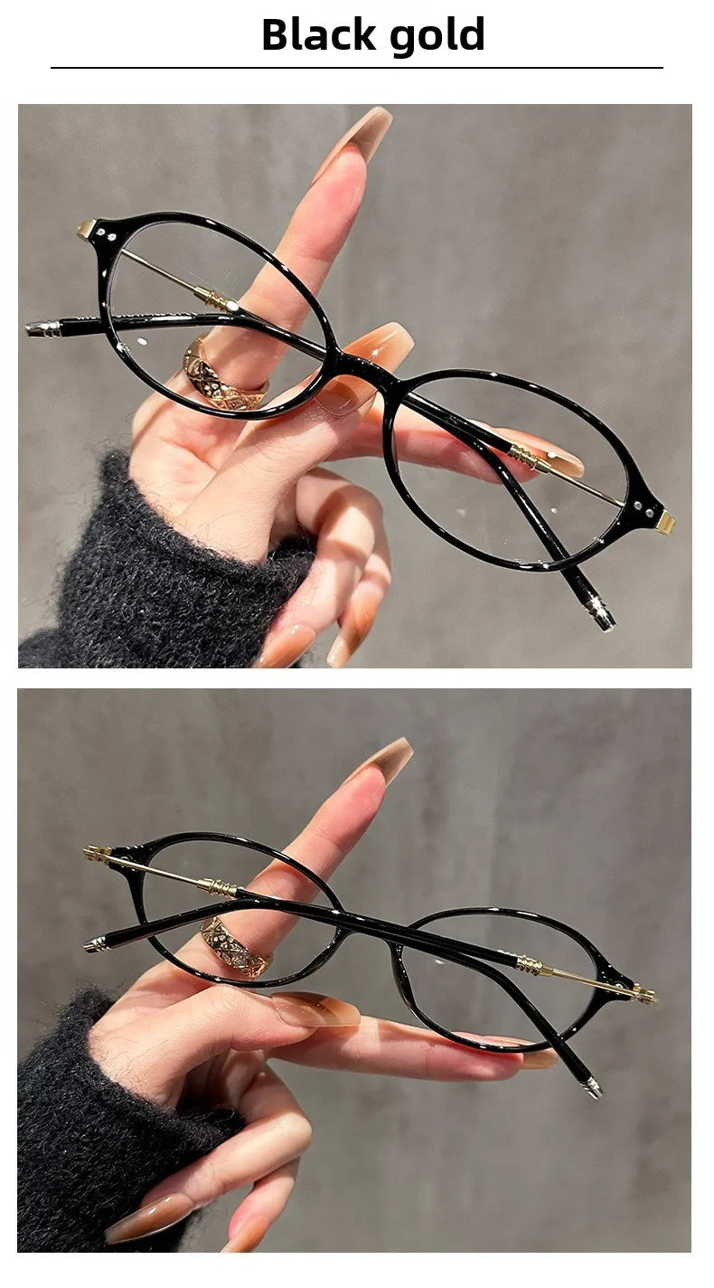 Oval Reading Glasses - Women's Classic Oval Frames, Anti Blue Light, Progressive Lenses