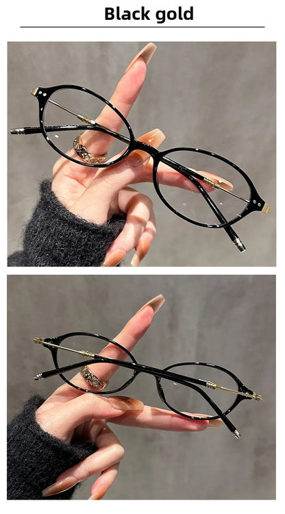 Oval Reading Glasses - Women's Classic Oval Frames, Anti Blue Light, Progressive Lenses