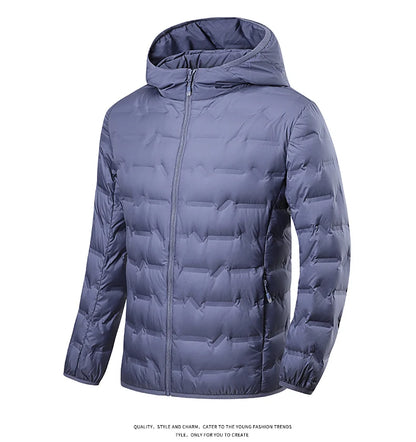 JNLN Men's Winter Down Jacket Duck Down Lightweight Padded Jackets Hiking Camping Climbing Trekking Graphene Lining Warm Coat