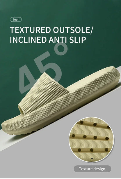 Eva's Simple Men's Slippers For Man Size 45 Poop Slippers. Wearing Soft-Soled Anti-Slip Shoes In Summer. And Women's Slippers