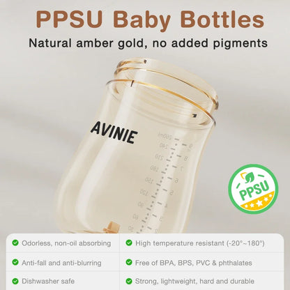 1PCS 150ml/260ml Baby bottles PPSU Baby Bottles Kids Teeth Guard Feeding Bottle Antifall Bottom Return Air Anti-bubble BPA Free