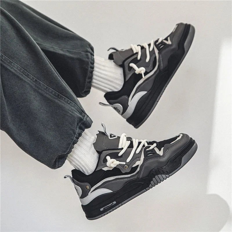 Men's shoes four seasons of the new style all kinds of students retro platform leisure sports shoes
