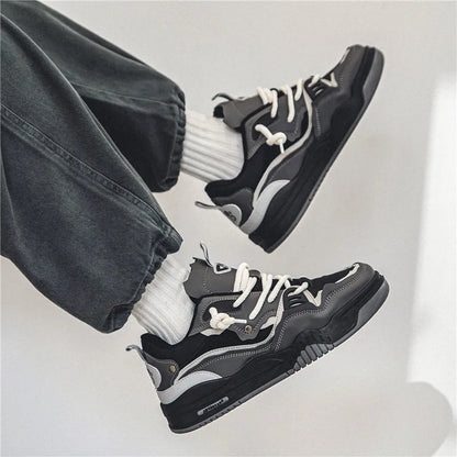 Men's shoes four seasons of the new style all kinds of students retro platform leisure sports shoes