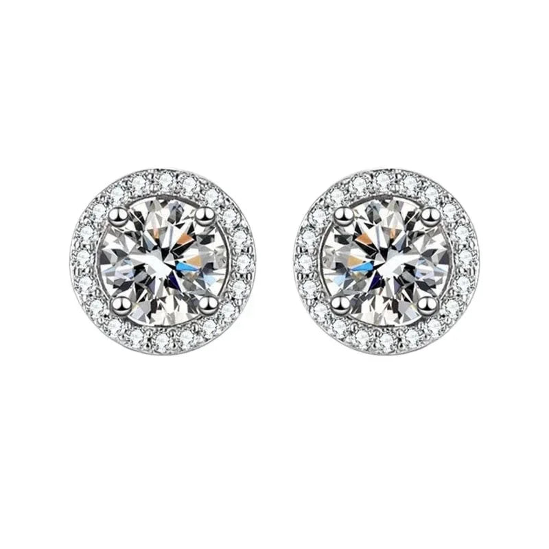 Moissanite Square Stud Earrings – Simple Fashion Studs