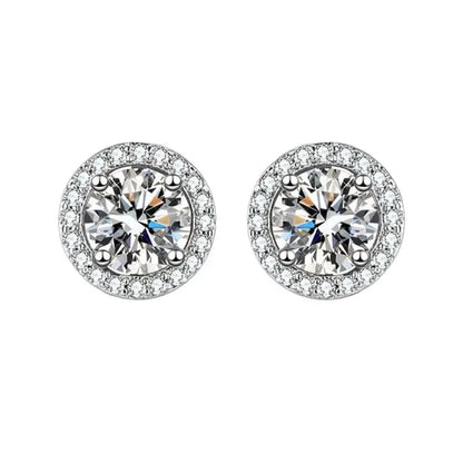 Moissanite Square Stud Earrings – Simple Fashion Studs