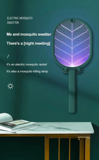 Electric Mosquito Swatter Mosquito Killer USB Rechargeable Angle Adjustable Electric Bug Zapper Fly Bat Insect Swatter