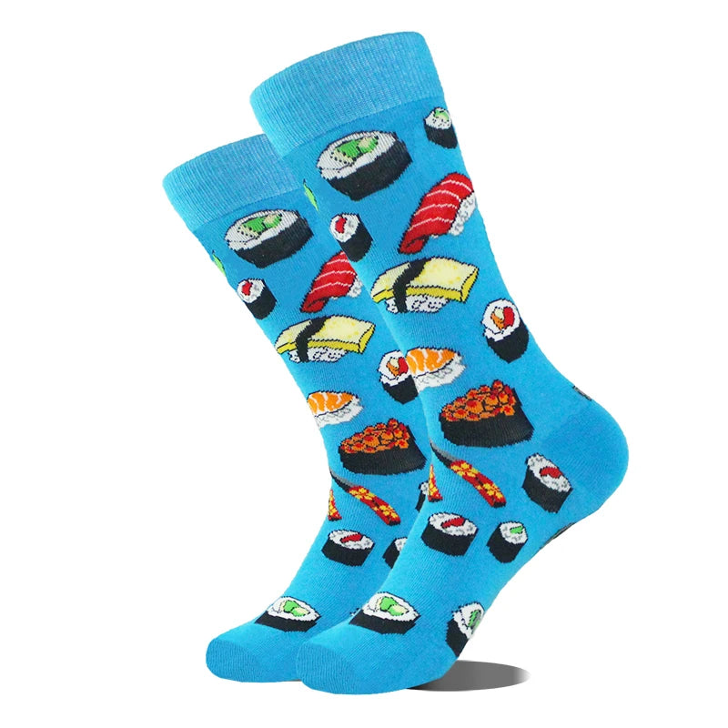 Funny Alien Shark Cotton Socks - Unisex Novelty Crew Socks