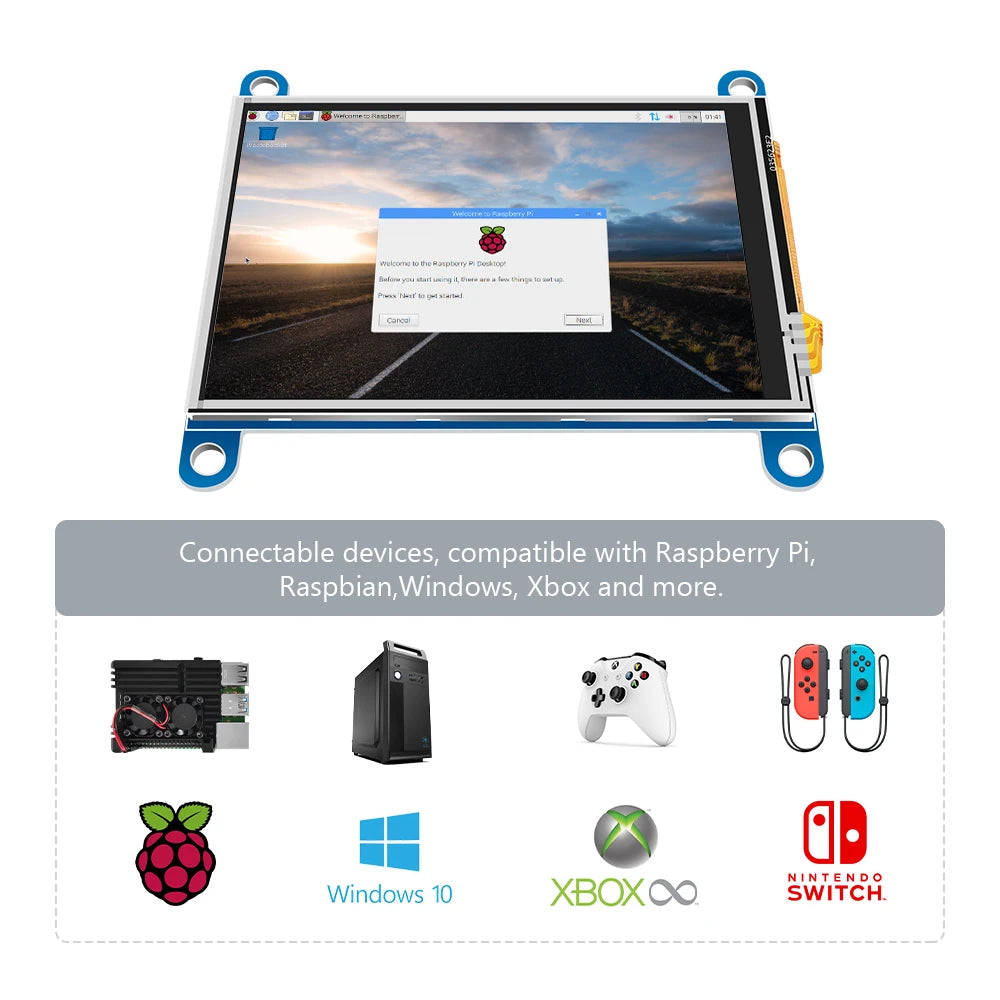 3.5 Inch LCD Monitor - Raspberry Pi Display With Resistive Touch Screen | 480x320 Pixel
