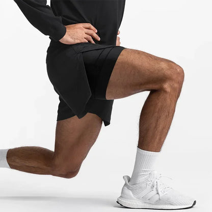 ASRV Mens Gym 2 in 1 Jogger Sport Short Pants Man Quick Dry Running Workout Basketball Shorts Male Gym Fitness Sweatpant Bottoms
