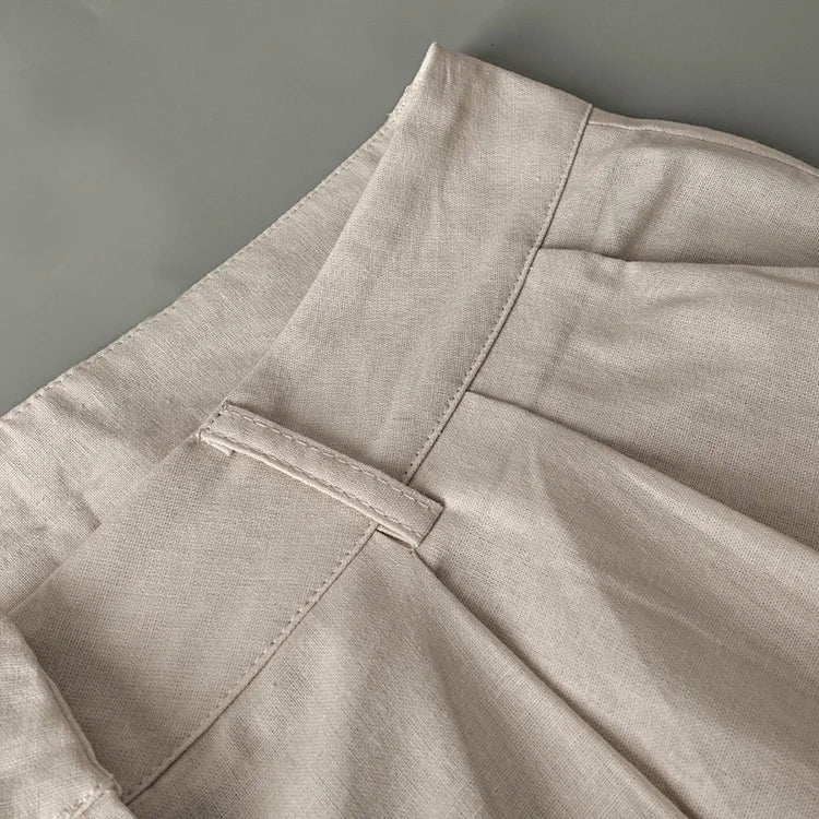 Mueyaruho Women 2026 Summer Office Pant Set Suits Solid Beige Outfits 2 Two Piece Wide Leg Matching Set For Women