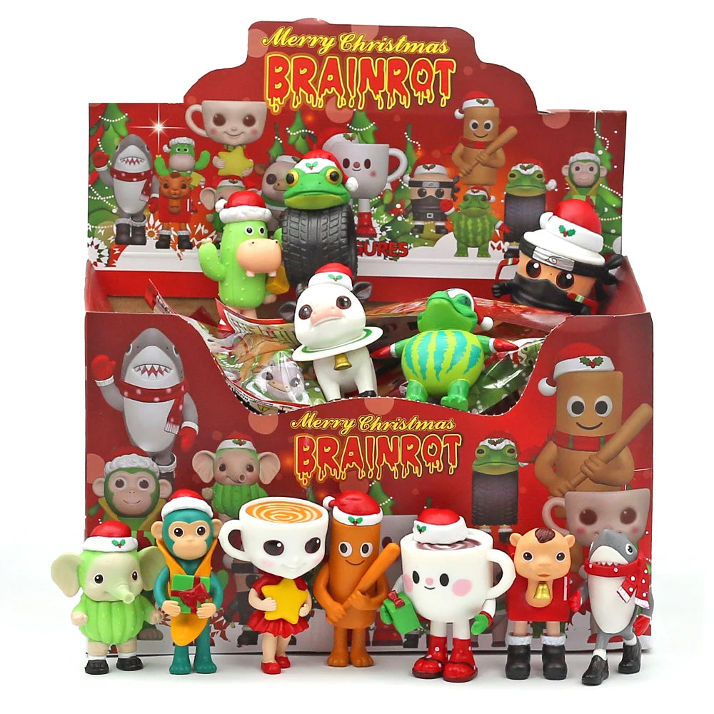 New Christmas Edition Tungtungsahur Figure Funny Doll Desktop Decoration Tralalero Tralala Figure Model Kids Christmas Gifts