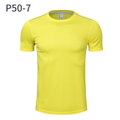 Men Women Quick Dry Short Sleeve Sport T Shirt Gym Jerseys Fitness Shirt Trainer Running T-Shirt Teenager Breathable Sportswears