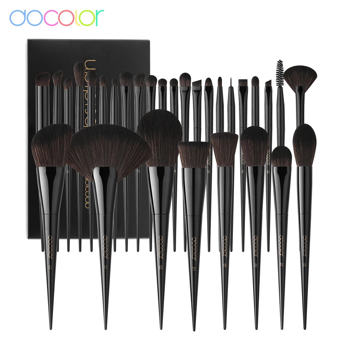 Docolor Makeup Brush Set Professional 10-30pcs Eyeshadow Blush Synthetic Foundation Brush Powder Contour Cosmetic Tool For Women