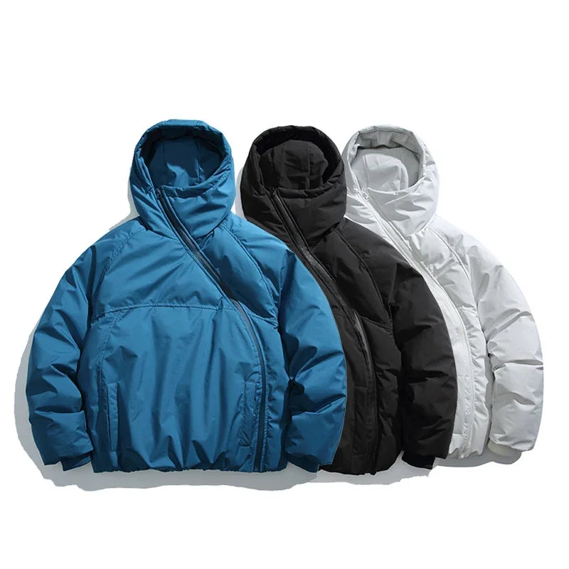 Winter Ski Parka Jacket Men Women Fashion Loose Padded Cotton Hooded Jacket Cityboy Streetwear Hoody Parkas Coat Outerwear