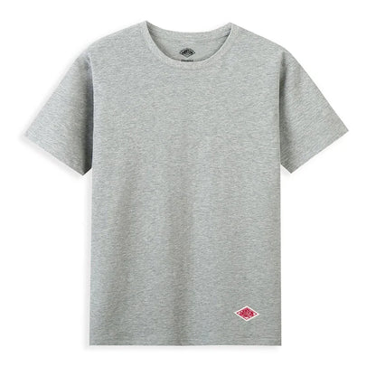 2025 Exported To Japan Orders Classic Embroidery Fashion Solid Simple Loose Short Sleeve Cotton Couple T-shirt Men/Women Top