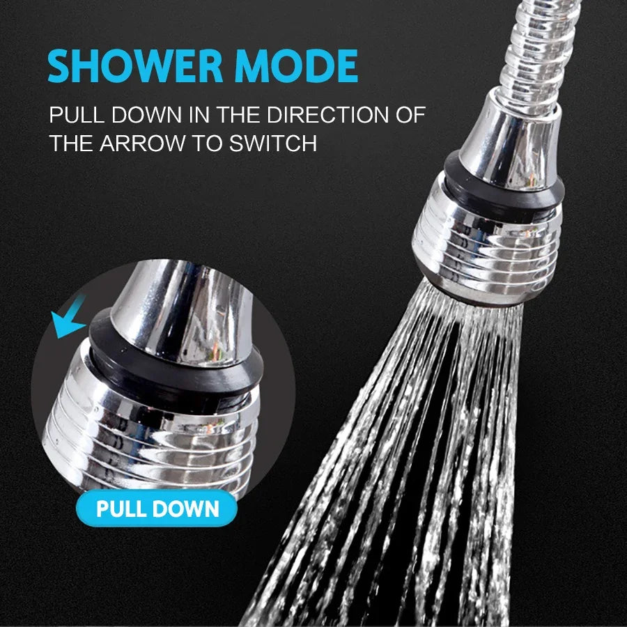 Faucet Sprayer Extender – Rotating Water-Saving Splash-Proof Aerator