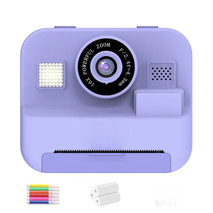 Kids Instant Print Camera - 48MP Digital Educational Thermal Photo Printer With 32GB Card