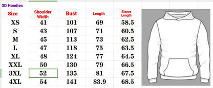 Y2K Hip Hop Hoodie Men Women 3D Print Letter Streetwear Loose Zip Up Cardigan Casual Oversized Pullover Sweatshirt Vintage Trend