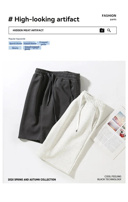 Cotton Capris Shorts – Breathable Sports Shorts for Men | Lightweight Spandex Blend
