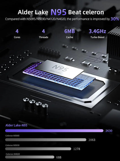 ACEMAGIC Ultra Thin Laptop - Intel N97 Portable Office Laptop with 16GB DDR4 RAM & 512GB SSD