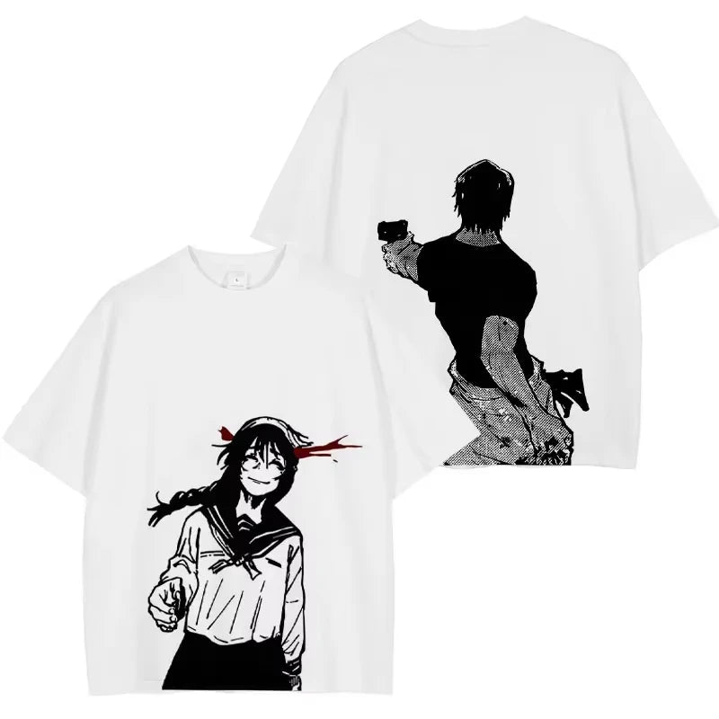 Jujutsu Kaisen T Shirt Men Women Tshirt Gojo Satoru Washed Cotton T-shirt Clothing Summer Short Sleeve Oversized Tees Streetwear