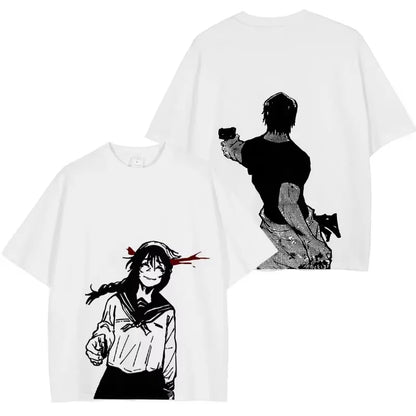 Jujutsu Kaisen T Shirt Men Women Tshirt Gojo Satoru Washed Cotton T-shirt Clothing Summer Short Sleeve Oversized Tees Streetwear
