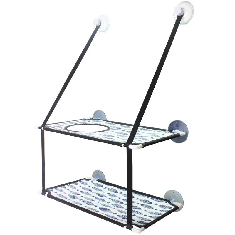 Cat Hammock Window Bed Kitten Sunny Seat Hanging Mount Beds Cat Sofa double-decker tunnels Suction Cup Wall Pet Hanging Winter