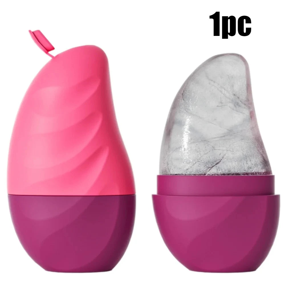 Ice Face Roller Ice Cube Beauty Massage Silicone Ice Mold for Eye Puffiness Ice Facial Roller Shrink Pores Reduce Swelling Gifts