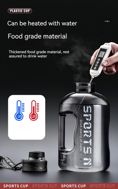1L UP To 5L Large Capacity Bicycle Water Bottle Fitness BPA FREE Scale Drink Bottle for Men Gym Cycling Camping Water Bottle Cup