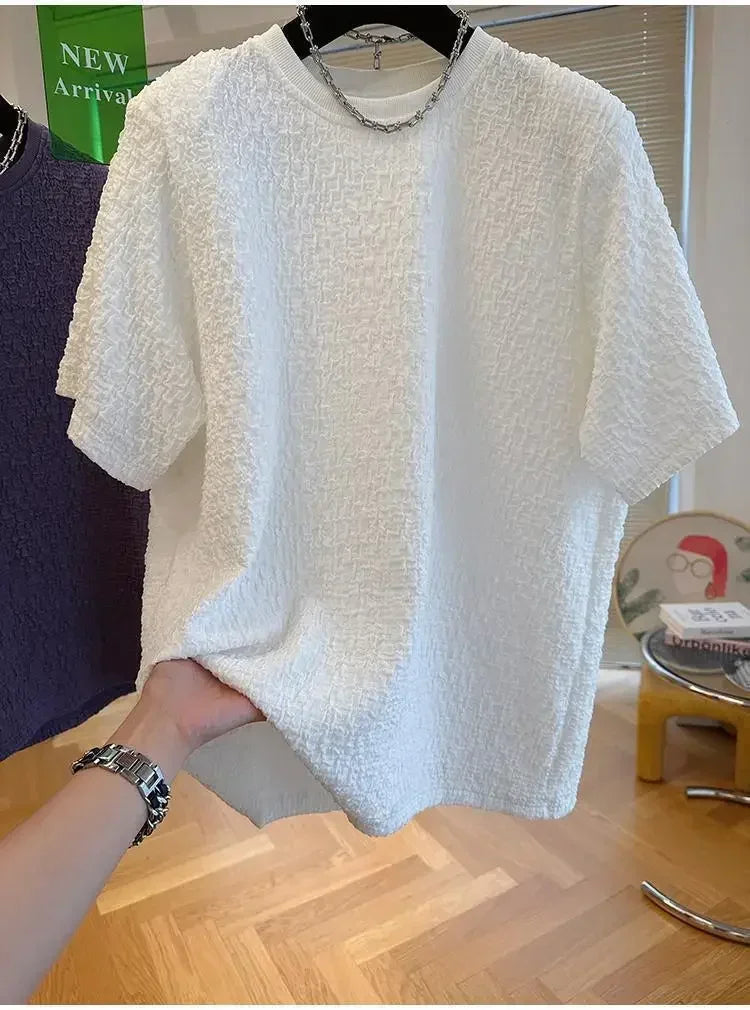 Men's Casual T-Shirt – Loose Breathable Quick-Dry Korean Top
