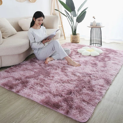 Modern Living Room Rug – Large Size Nordic Style Polyester Area Carpet Mat