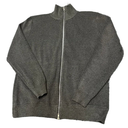 Asian size Autumn Winter Men Loose Casual Knit Sweater Zipper Semi High Neck Long Sleeve Cardigan Lazy Comfortable Warm Top