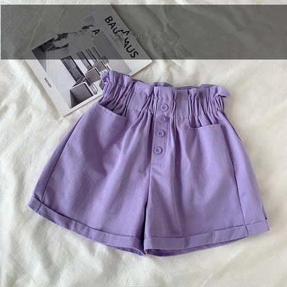 Korean Girls Casual Shorts - Thin Summer Trousers for Kids 3-12Yrs