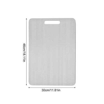 Titanium Cutting Board - Double-Sided Stainless Steel Chopping Board for Meat  Fruit - ZOOMNSTORE