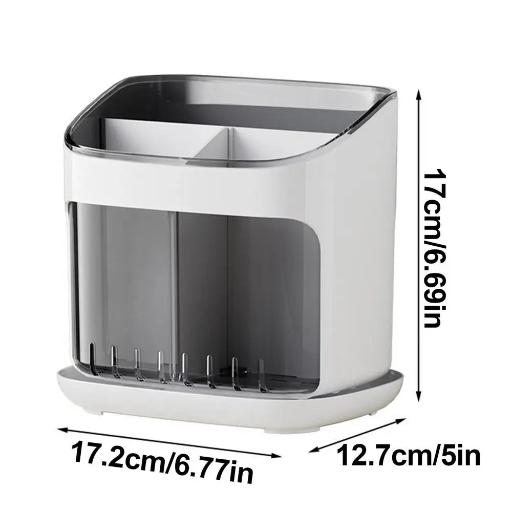 Utensil Holder - Multi Compartment Kitchen Storage | Cutlery Drainer & Tableware Organizer