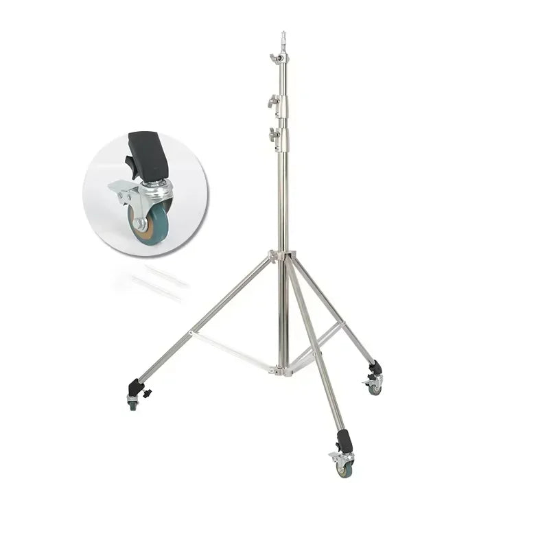 Stainless Steel Tripod 2.8m Heavy Duty Light Stand With 1/4, 3/8 Conversion Head for Studio Softbox Photographic Equipment