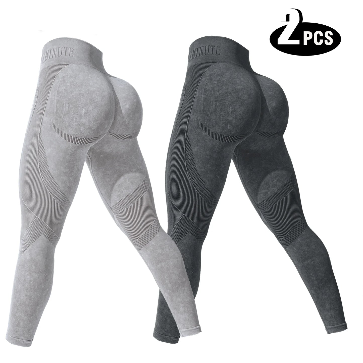 High Waisted Yoga Leggings - Seamless Butt Lifting Tummy Control Pants for Women