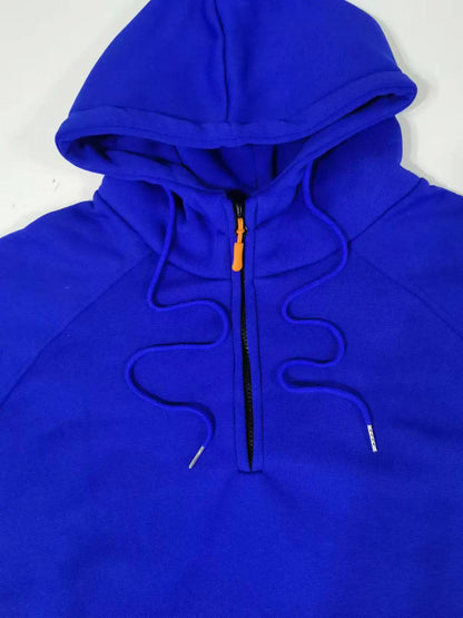2025 New Men's Keep Warm Hoodie Streetwear Jacket Long Sleeve Sweatshirts Zipper Hooded Pullover Male Running Hooded Sweatshirt