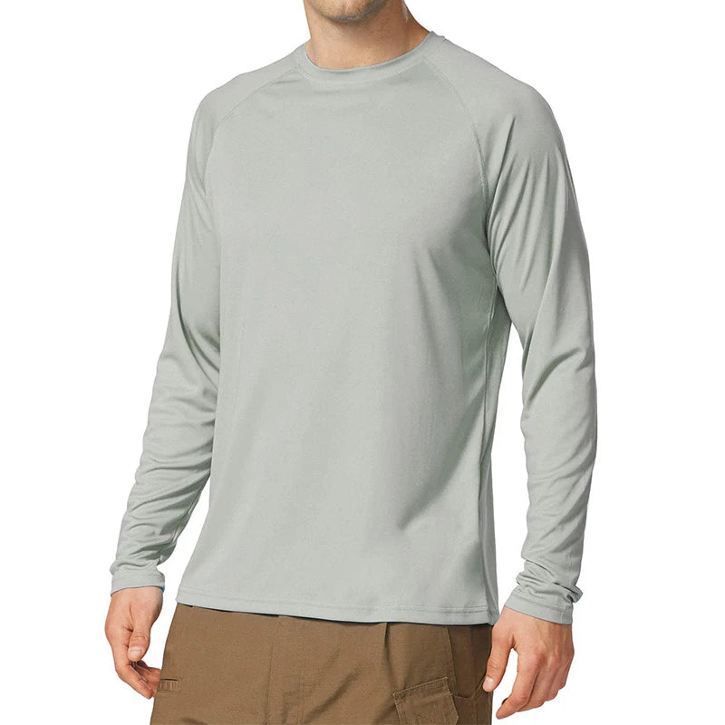 Men's UPF 50+ Sun Protection Shirt – Quick-Dry Long-Sleeve Performance Top