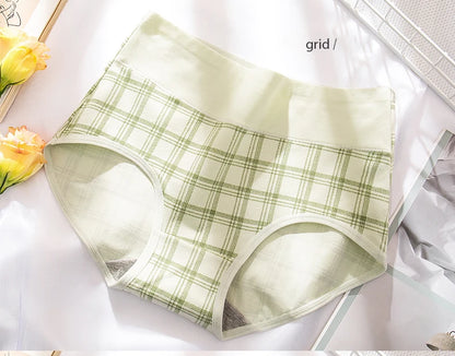 4Pcs Cotton Women Panties High Waist Body Shaper Underwear Print Ladies Briefs Plus Size Sexy Panty Breathable Female Lingerie
