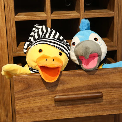 Plush Hand Puppets - Kawaii Animal Finger Puppet Dolls for Kids Educational Toys