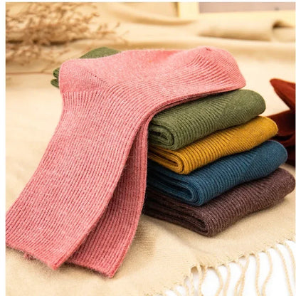 Kids Wool Cashmere Socks Children Boys Girls Soft Thermal Stockings for Baby Fashion Solid Color Kids High Long Winter Stuff