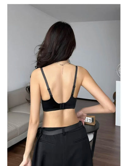 Sexy Rhinestone Push up Bra for Women Deep V Design Soft Support Anti-sagging Lingerie That Enhances Your Curves